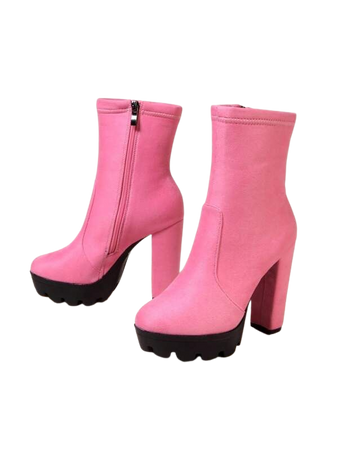 Classic Mid-calf Leopard Print High Heel Fashion Women's Boots With Waterproof Platform | SHEIN USA
