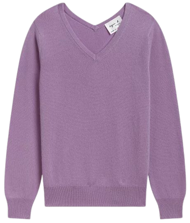 purple cashmere Kristen sweater | agnès b.
