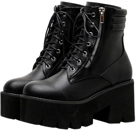 Black goth boots