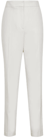 Devon White Wool Blend Tuxedo Trousers – REISS
