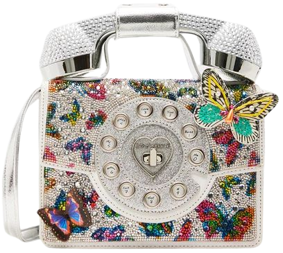 KITSCH BUTTERFLY PHONE BAG SILVER/MULTI | Phone Bags – Betsey Johnson