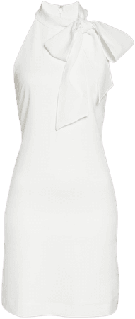 Vince Camuto Halter Tie Neck A-Line Dress | Nordstrom
