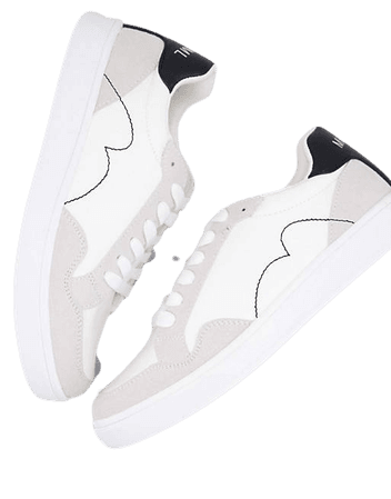 MIINIML Mia sneakers in white with black back tab | ASOS