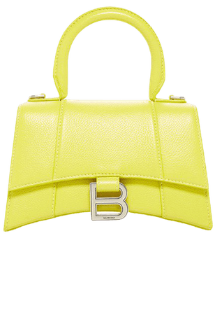 Hourglass XS Embellished Textured-Leather Top Handle Bag by Balenciaga | Moda Operandi