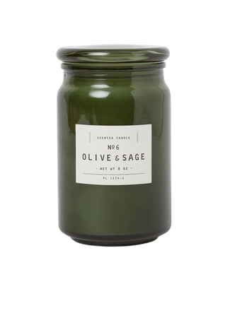 Scented Candle in Glass Jar - Green/Olive & Sage - Home All | H&M US