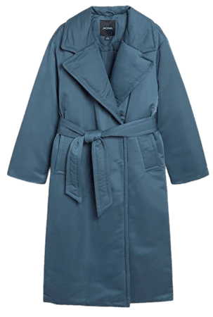 Oversized padded coat - Dark turquoise - Coats - Monki WW
