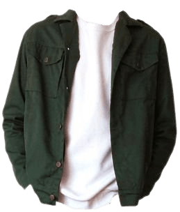 green white shirt jacket png