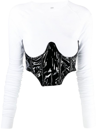 Gcds corset-detail long-sleeved T-shirt - Farfetch