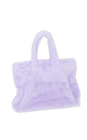 Lilac Oversized Fur Tote Bag | Accessories | PrettyLittleThing USA