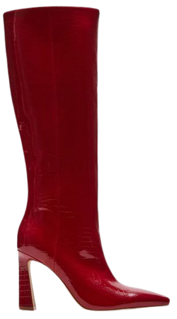 SHAYNA Red Crocodile Knee High Boot | Women's Boots – Steve Madden