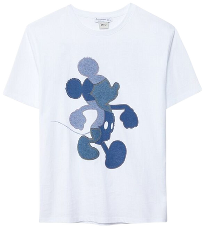Denim Mickey Mouse T-shirt - Women's fashion | Stradivarius United States