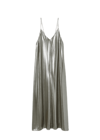 Metallic gown - Women | Mango USA