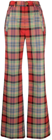 Vivienne Westwood high-waisted tartan-print trousers - FARFETCH