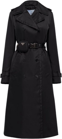 Shop Prada belted trench coat with Express Delivery - FARFETCH