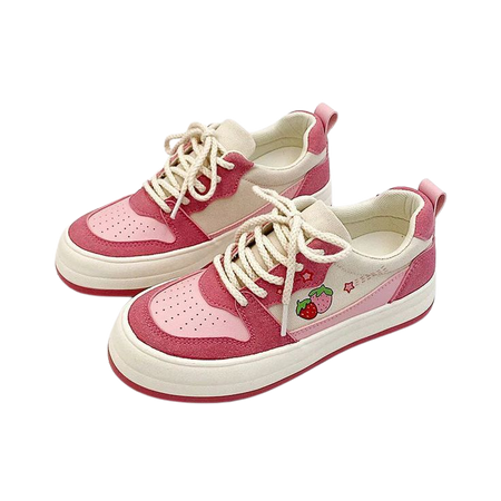 Pink strawberry sneakers
