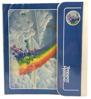 OLD SCHOOL 80'S Trapper Keeper Notebook Rainbow Hearts Clouds 3-Ring Binder RARE - $99.99 | PicClick