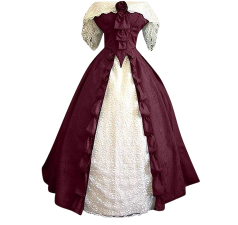 Amazon.com: INESVER Women's Victorian Dresses Medieval Costume Renaissance Dress Cosplay Ball Gown Empire-Waist Peasant Dress : Clothing, Shoes & Jewelry