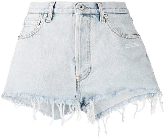 Off White frayed-edge shorts
