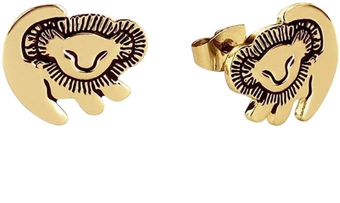Amazon.com: Hanreshe Lion King Simba Earrings Women Jewelry Gift Gold Rose Gold Christmas Stud Earrings Cute Cartoon Small Earrings : Clothing, Shoes & Jewelry