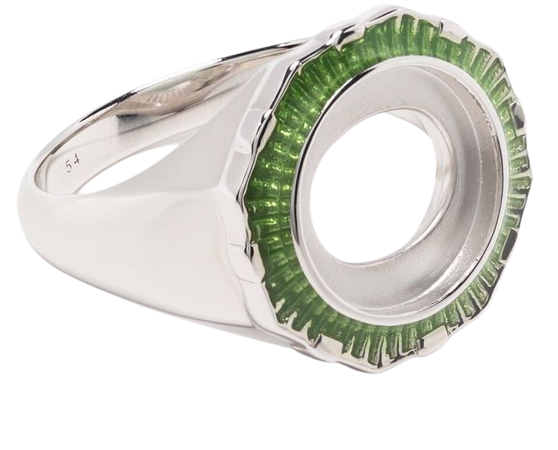 Maria Black Pop Moss emerald ring - FARFETCH