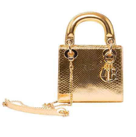 gold lady Dior bag