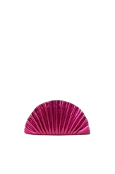 pink shell clutch