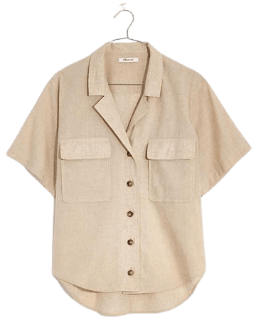 Undyed Linen-Cotton Medina Shirt