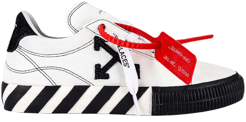 OFF-WHITE New Arrow Low Vulcanized Sneaker in White & Black | REVOLVE
