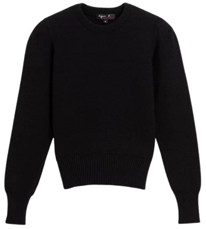 black Polisson long-sleeved sweater | agnès b.
