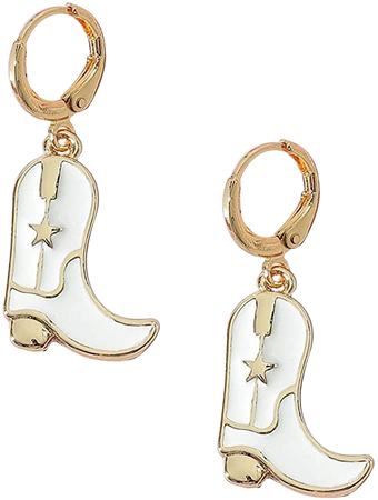 Amazon.com: MOEPAPA Dangle Drop Western Cowboy Girls Boot Earrings (White): Clothing, Shoes & Jewelry