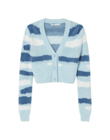 Jacquard knit cardigan - Sweaters and cardigans - Woman | Bershka