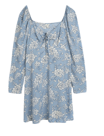 Blue floral mini dress | River Island