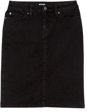 Amazon.com: Amazon Essentials Women's Classic 5-Pocket Denim Skirt (Available in Plus Size), Black Wash, 20 : Clothing, Shoes & Jewelry