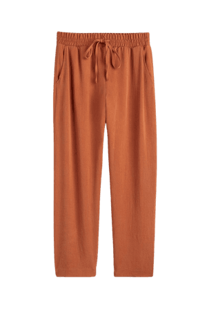 Pull-on Lyocell-blend Pants - Rust brown - Ladies | H&M US