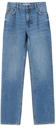 Straight fit jeans - Denim - Woman | Bershka
