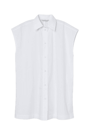Oversized Cotton Shirt - White - Ladies | H&M US