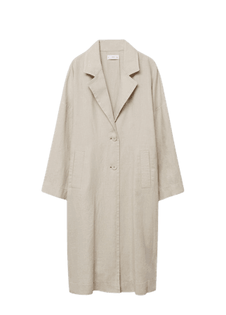 100% linen trench coat - Women | Mango USA