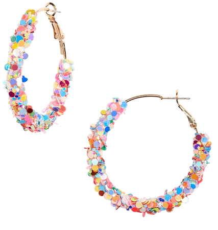 BP. Multicolor Sequin Mini Hoop Earrings | Nordstrom