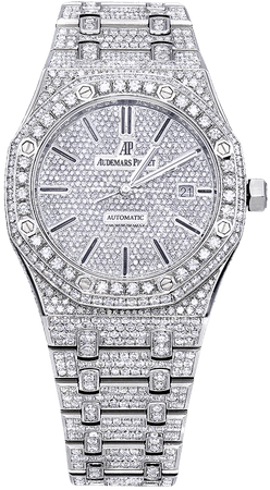 Iced Out Audemars Piguet Royal Oak Offshore Men's Diamond Watch 20ct