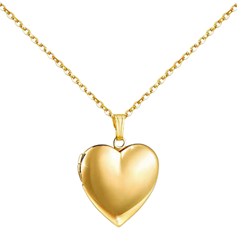 Amazon.com: YOUFENG Love Heart Locket Necklace That Holds Pictures Polished Lockets Necklaces Birthday Gifts for Girls Boys (Heart Gold Locket): Jewelry