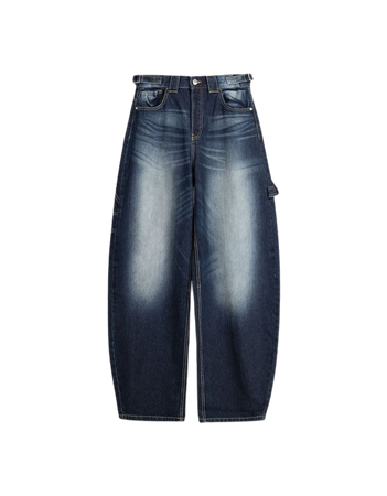 Baggy carpenter jeans - Denim - Women | Bershka