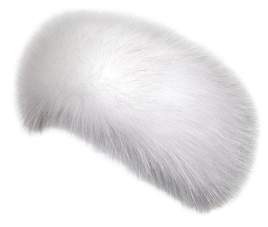 white fur hat