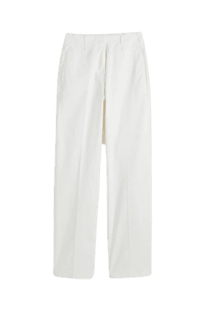 Cotton Twill Chinos - White - Ladies | H&M US