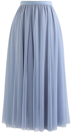 My Secret Garden Tulle Maxi Skirt in Blue - Retro, Indie and Unique Fashion
