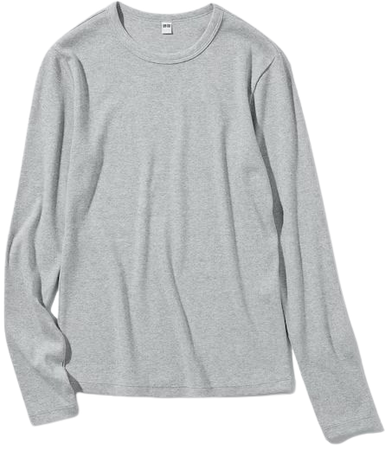 Soft Ribbed Crew Neck Long Sleeve T-Shirt | UNIQLO US