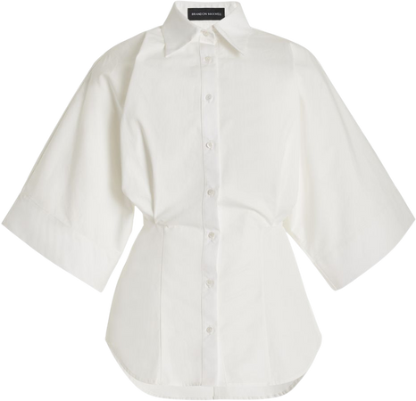 The Elsa Wide-Sleeve Cotton-Poplin Button-Down Shirt By Brandon Maxwell | Moda Operandi