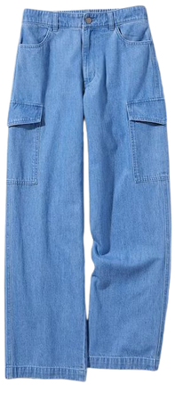 Denim Wide Straight Cargo Pants (Tall) | UNIQLO US