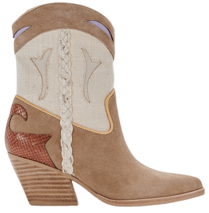 LORAL BOOTIES IN TAUPE MULTI SUEDE – Dolce Vita