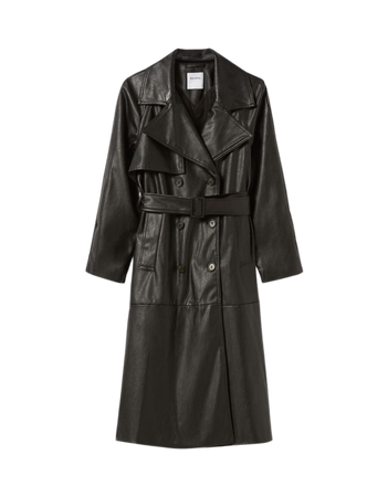 Faux leather trench coat - New - Woman | Bershka