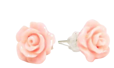 The Olivia Collection Pink Rose Stud Earrings